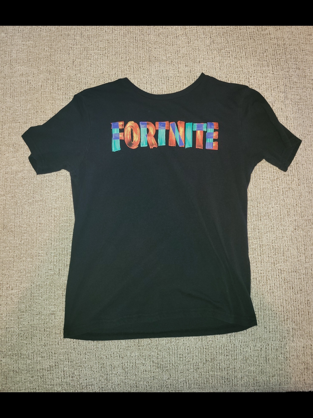 Kids Black Graphic Logo Tee